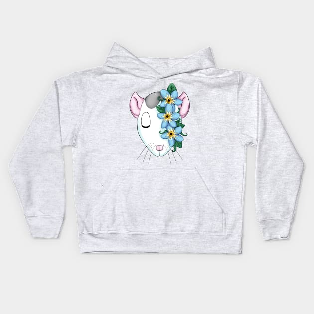 Flower Rat Kids Hoodie by CaptainShivers